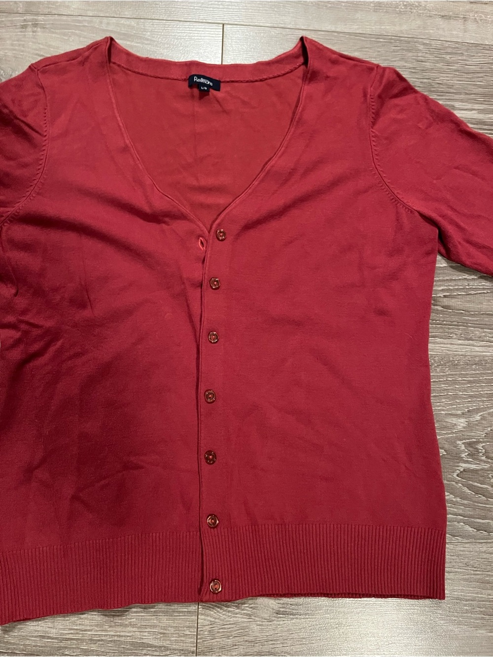 SOLD to a friend. Rose Coral button up cardigan. large.